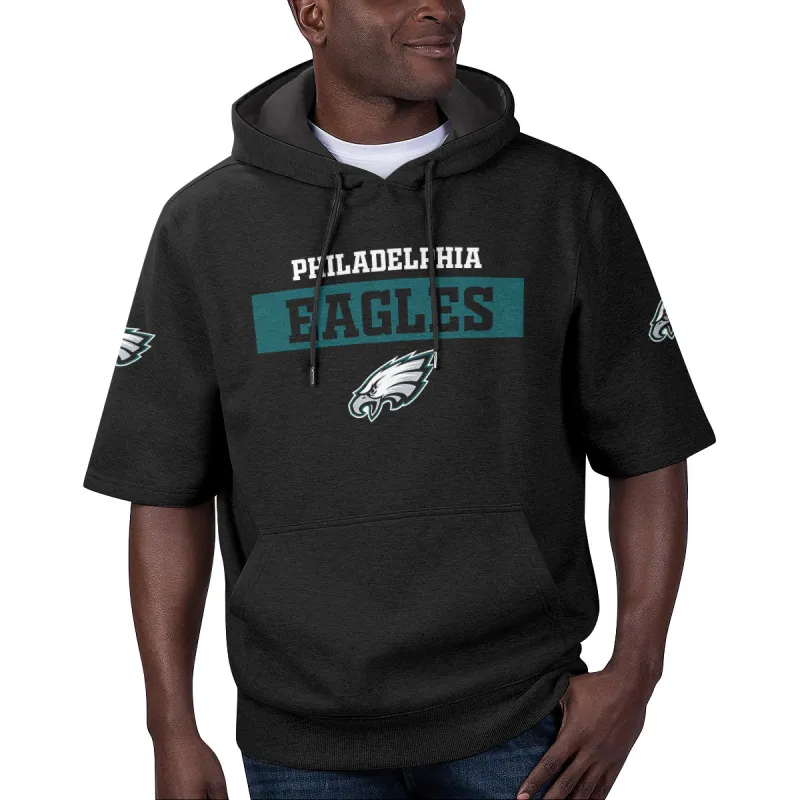 Philadelphia Eagles Short Sleeve Hoodie Front