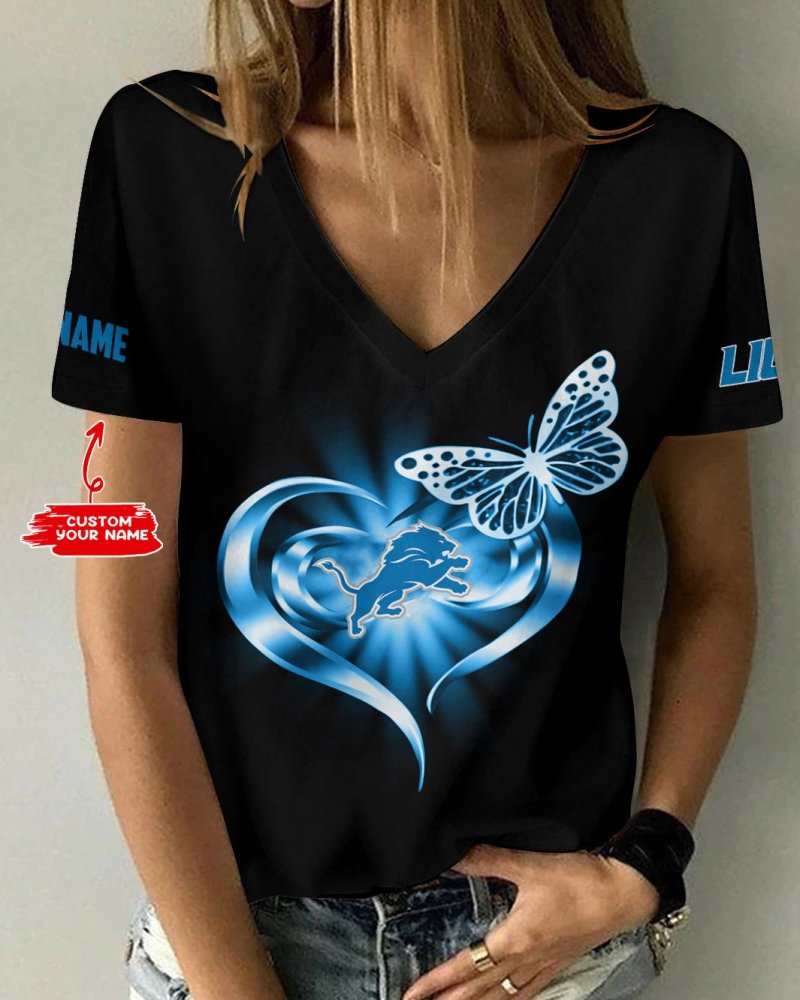 Detroit Lions Personalized Women T-shirt