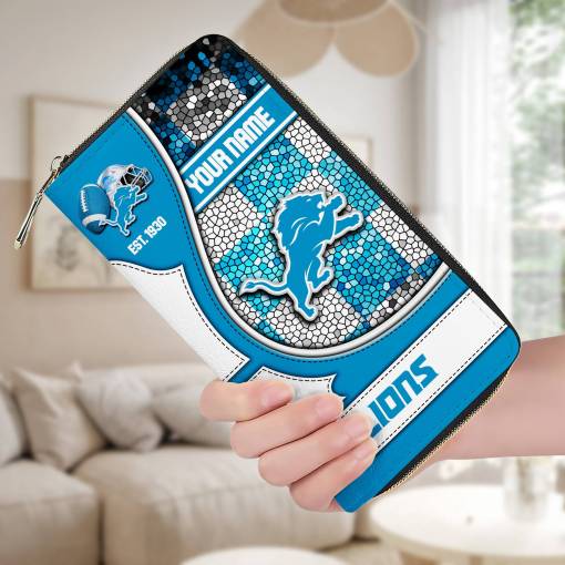 Detroit Lions Zip Around Wallet