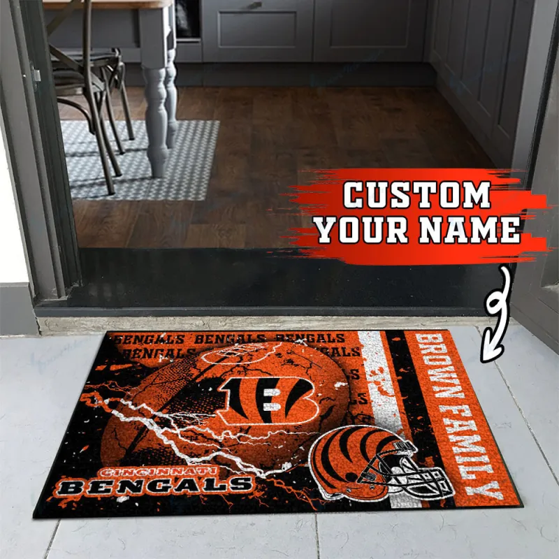 Personalized Bengals Doormat