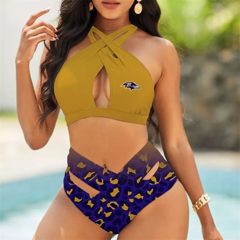 Baltimore Ravens Women's 2PCS Bikini Swimsuit