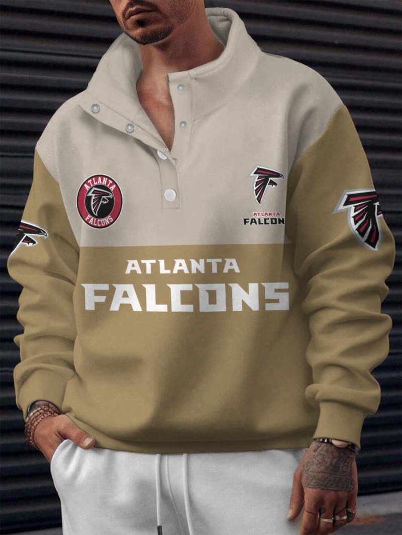 Atlanta Falcons Casual Colorful Stand Collar Sweatshirt