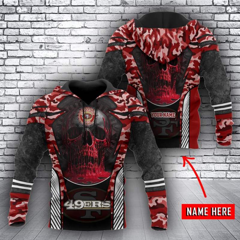 San Francisco 49ers Personalized Hoodie Front View