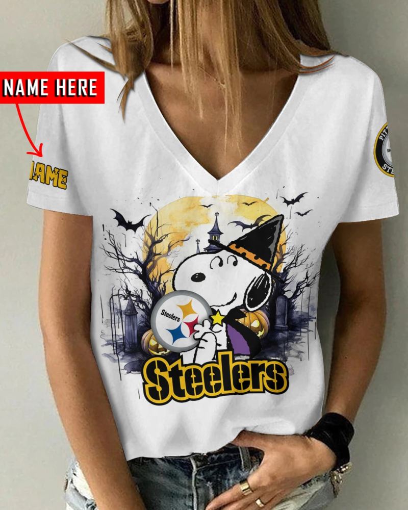 Pittsburgh Steelers V-neck T-shirt - Image 1
