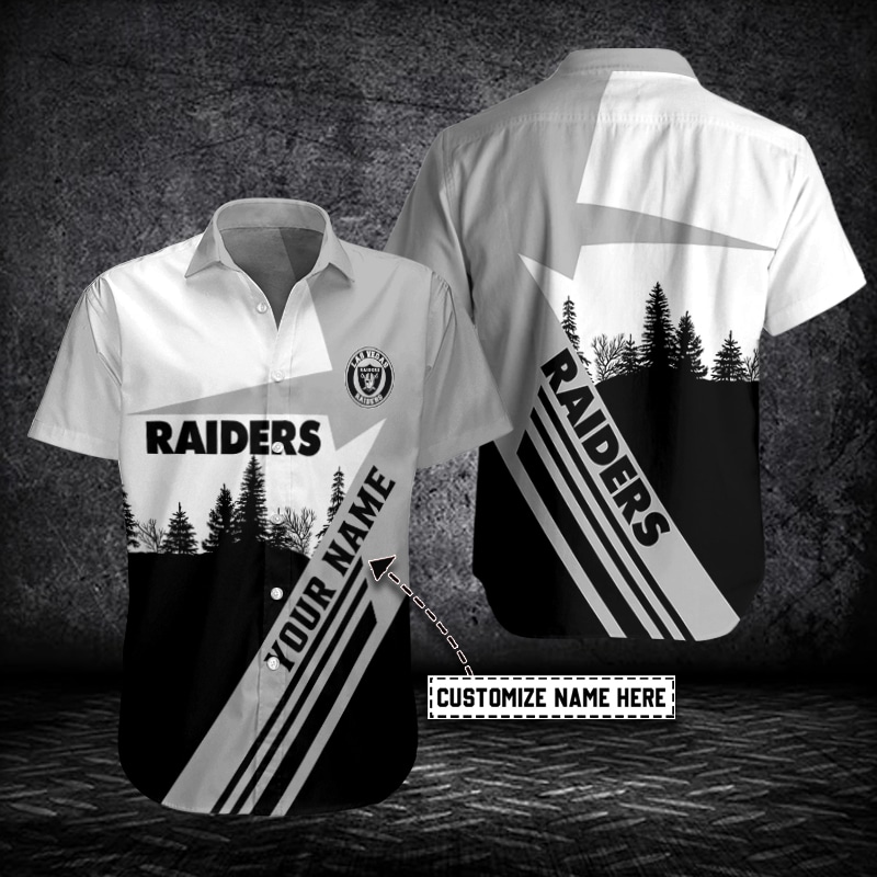 Las Vegas Raiders Personalized Button Shirt Sizing Chart