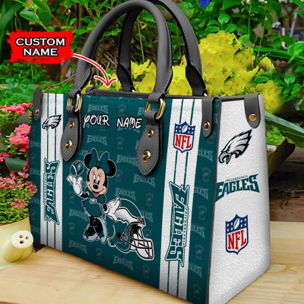 Philadelphia Eagles Personalized Leather Hand Bag