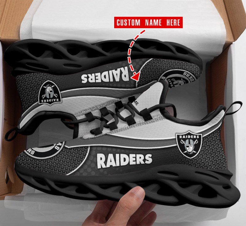 Las Vegas Raiders Personalized Yezy Running Sneakers