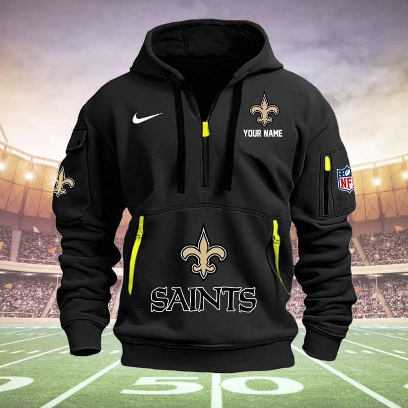 New Orleans Saints Quarter Zip Hoodie