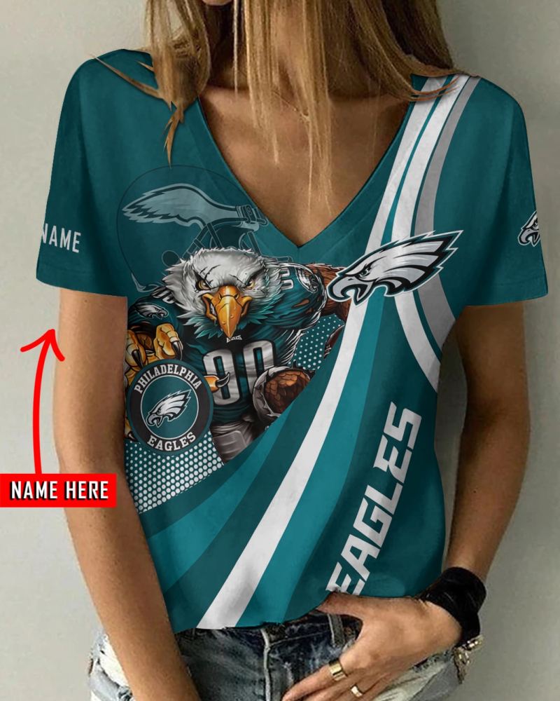 Philadelphia Eagles V-neck T-shirt