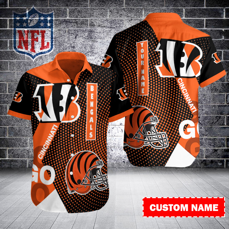 Cincinnati Bengals Personalized Button Shirt BB640 Sizing Chart
