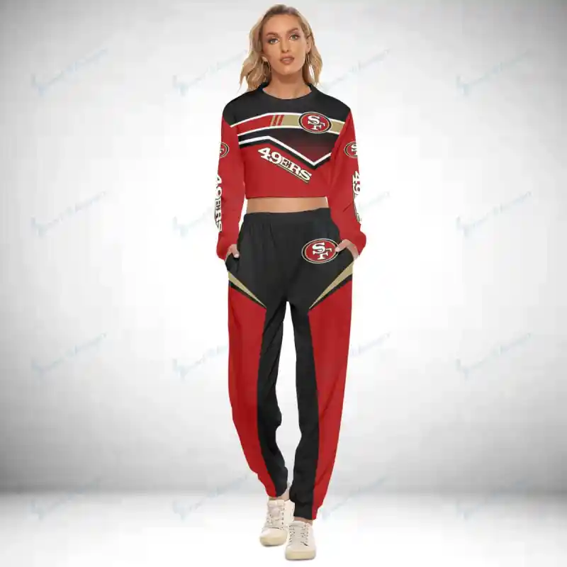 Stylish San Francisco 49ers Crop Sweatshirt