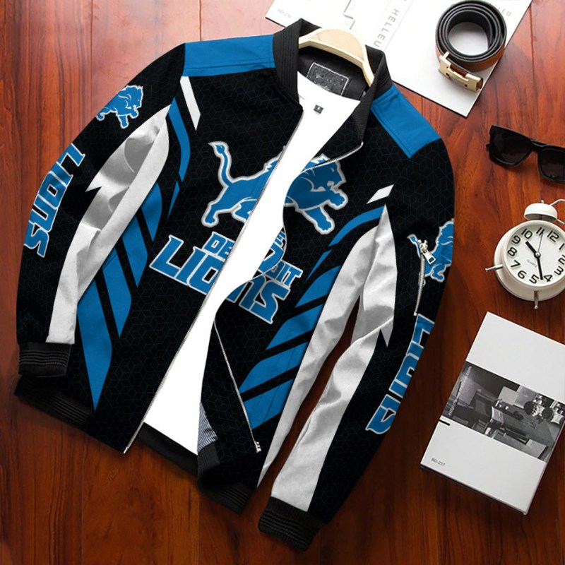 Detroit Lions Personalized Bomber Jacket Style