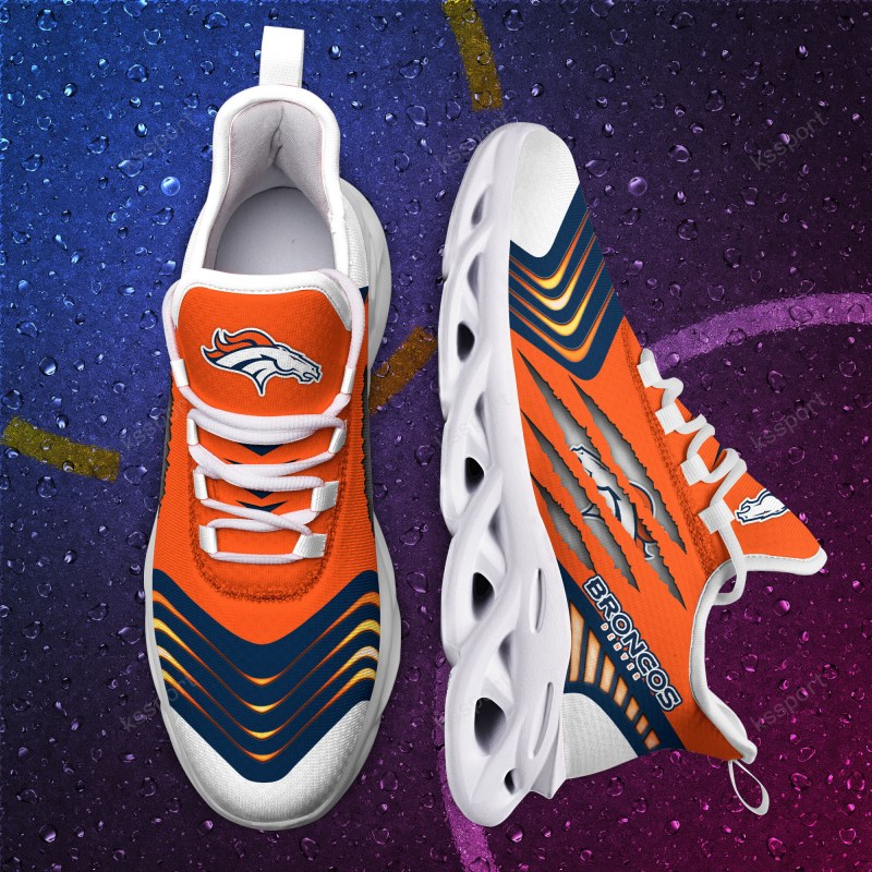 Denver Broncos Yezy Running Sneakers Side View