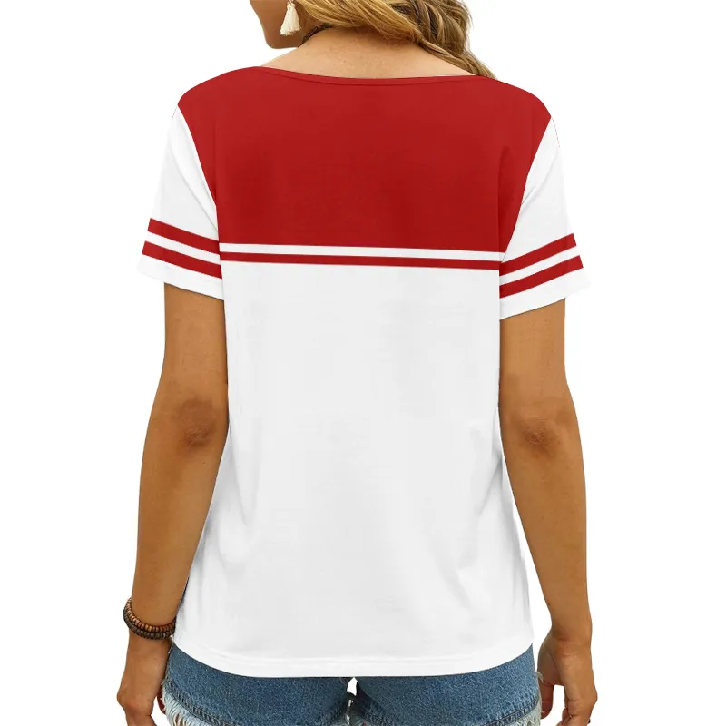 San Francisco 49ers V-neck Women T-shirt Image 2