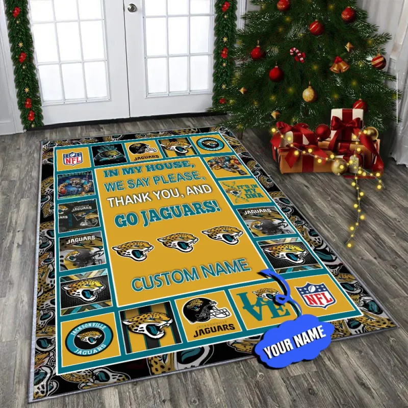 Jacksonville Jaguars Personalized Rug