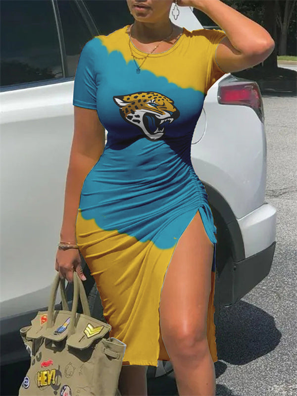 Jacksonville Jaguars Slit Bodycon Dress