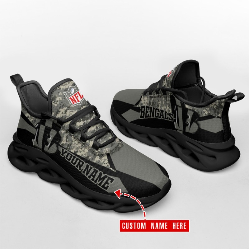 Cincinnati Bengals Personalized Yezy Running Sneakers