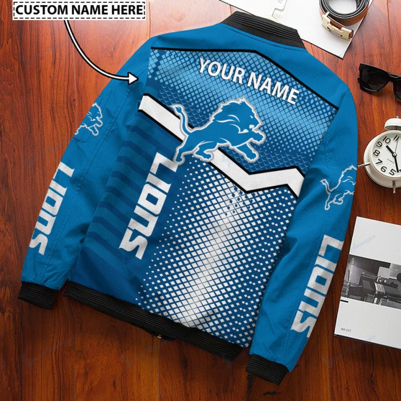 Detroit Lions Bomber Jacket Detail