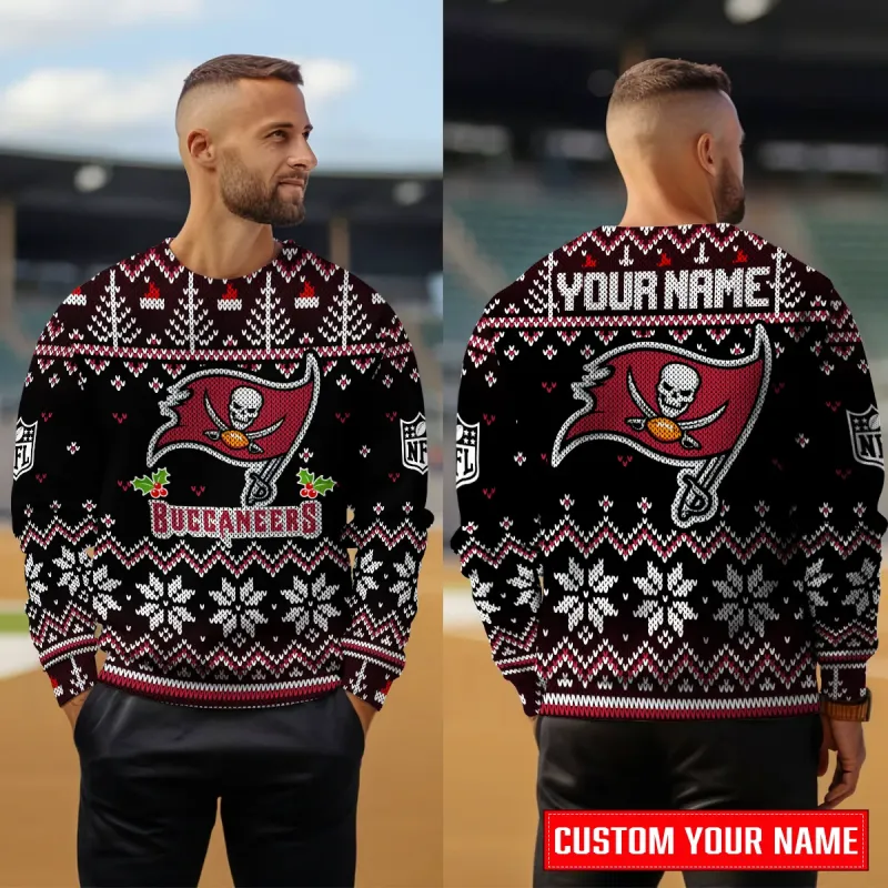 Tampa Bay Buccaneers Ugly Christmas Sweater - Outdoor View 4