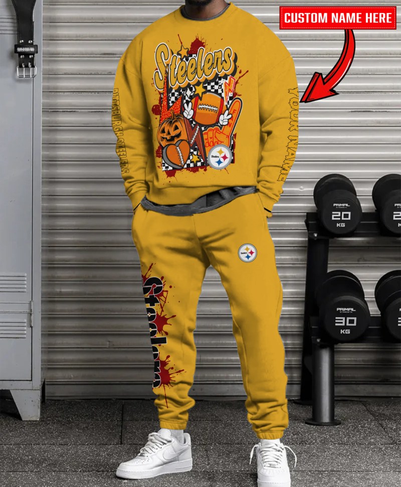 Pittsburgh Steelers Halloween Collection Sweatshirt And Sweatpants Set