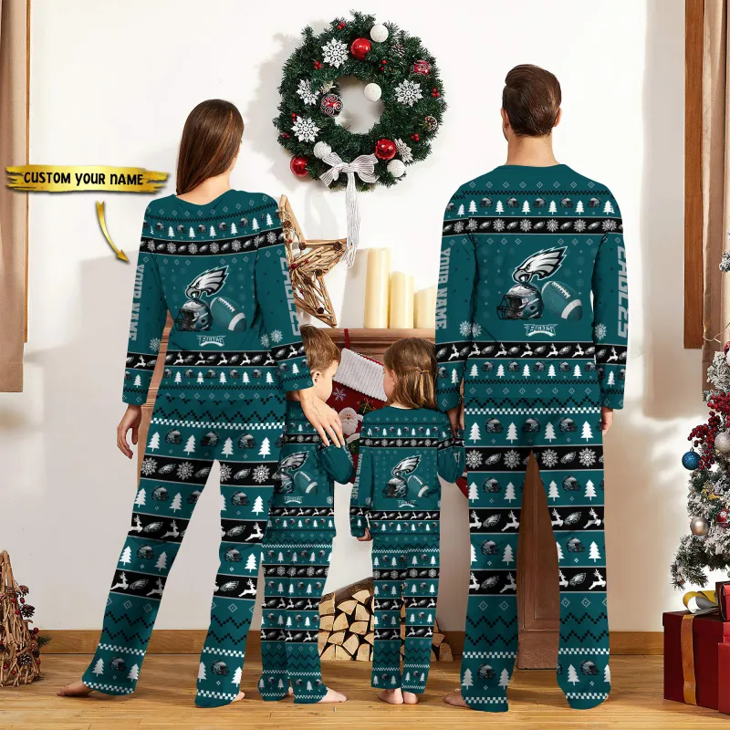 Philadelphia Eagles Personalized Pajamas Set Image 2