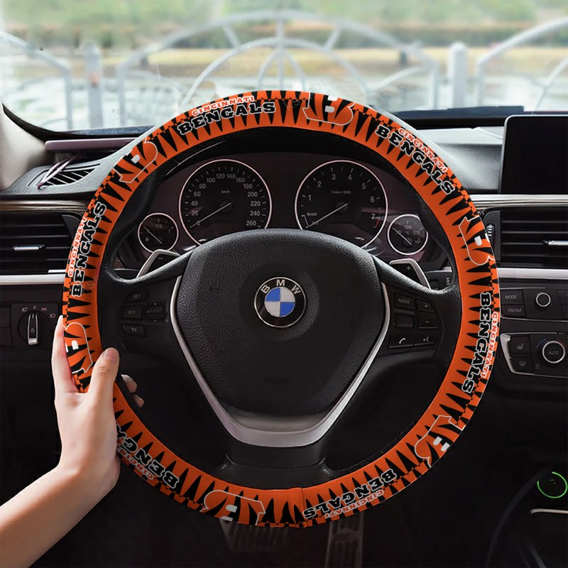 Cincinnati Bengals Custom 3D Steering Wheel Cover