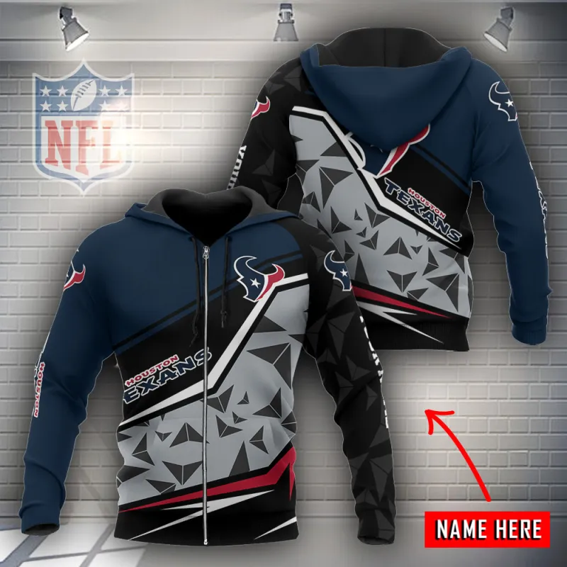 Houston Texans Personalized Hoodie Front View