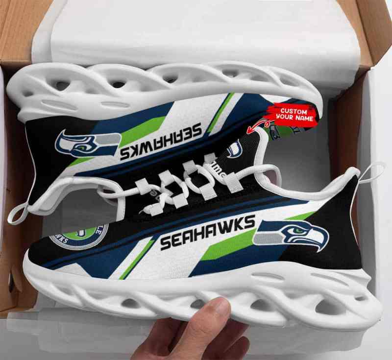 Seattle Seahawks Personalized Yezy Running Sneakers