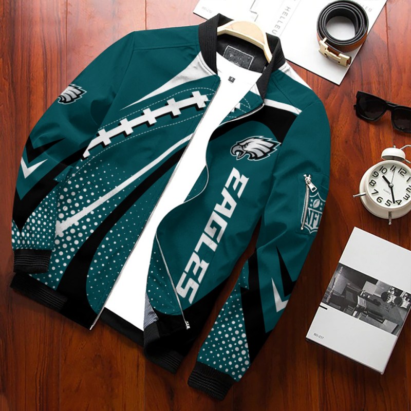 Philadelphia Eagles Bomber Jacket Detail
