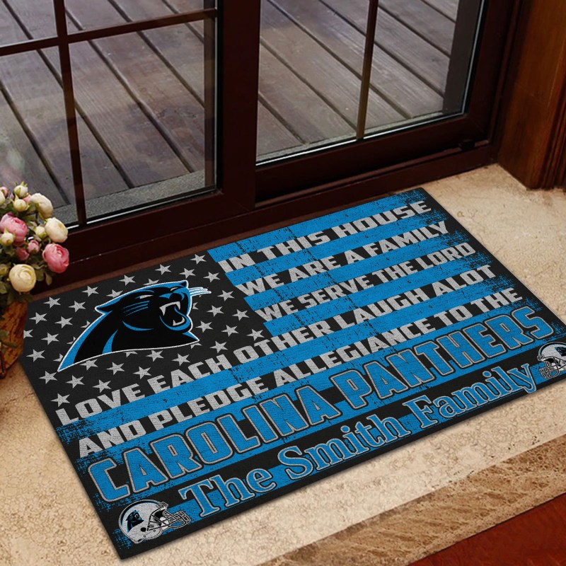 Carolina Panthers Personalized Doormat
