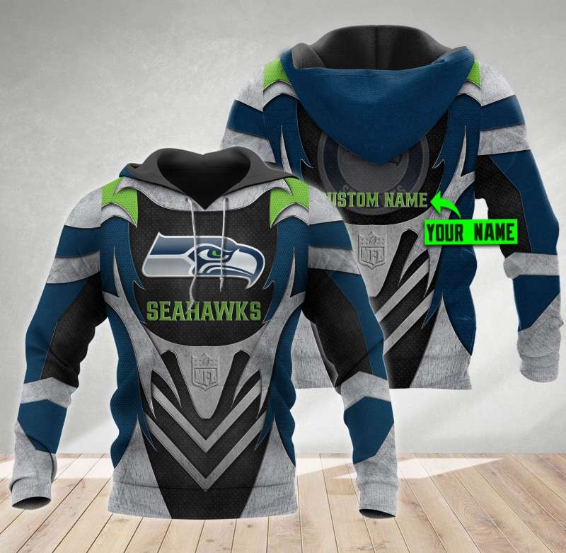 Seattle Seahawks Personalized All Over Printed Ugly Christmas Sweater
