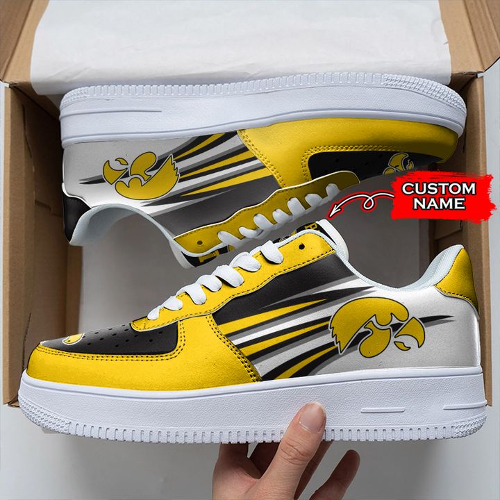 NCAA Iowa Hawkeyes Custom Name Air Force 1 Sneaker 1