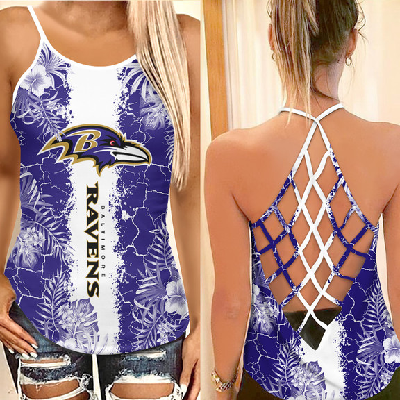 Baltimore Ravens Criss Cross Tank Top