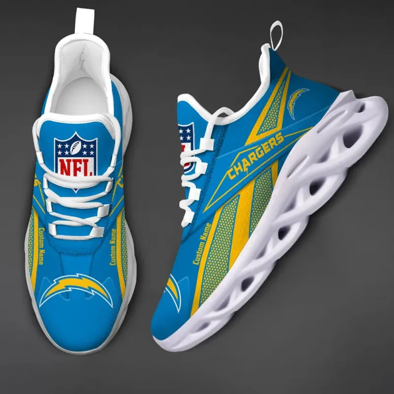 Los Angeles Chargers Personalized Yezy Running Sneakers