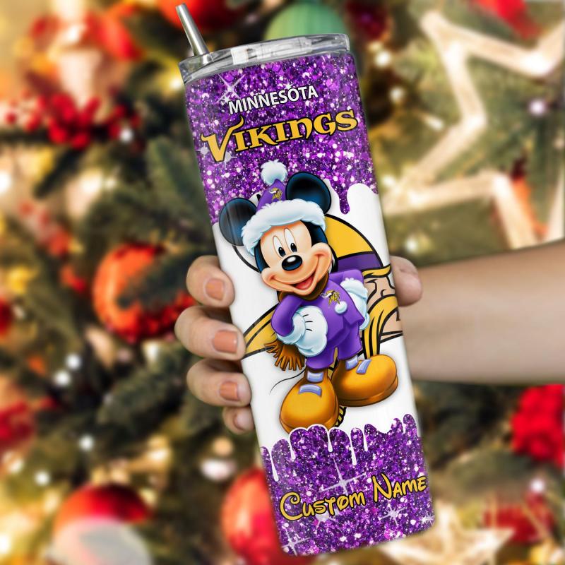 Minnesota Vikings Glitter Tumbler