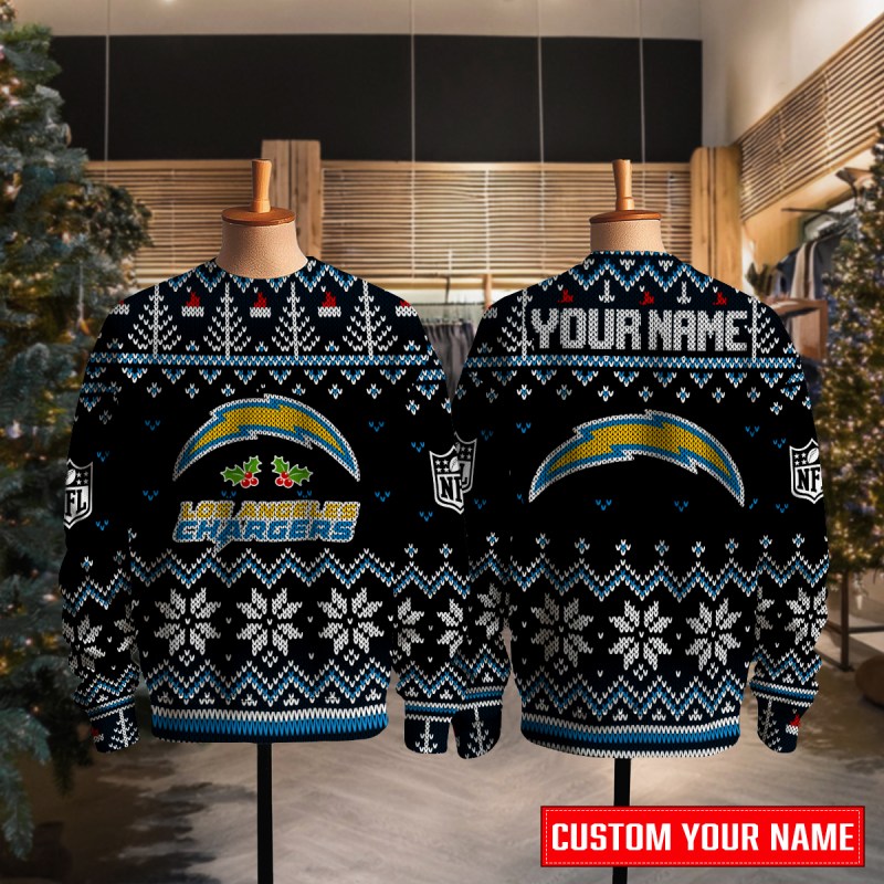 Los Angeles Chargers Ugly Christmas Sweater Image 6
