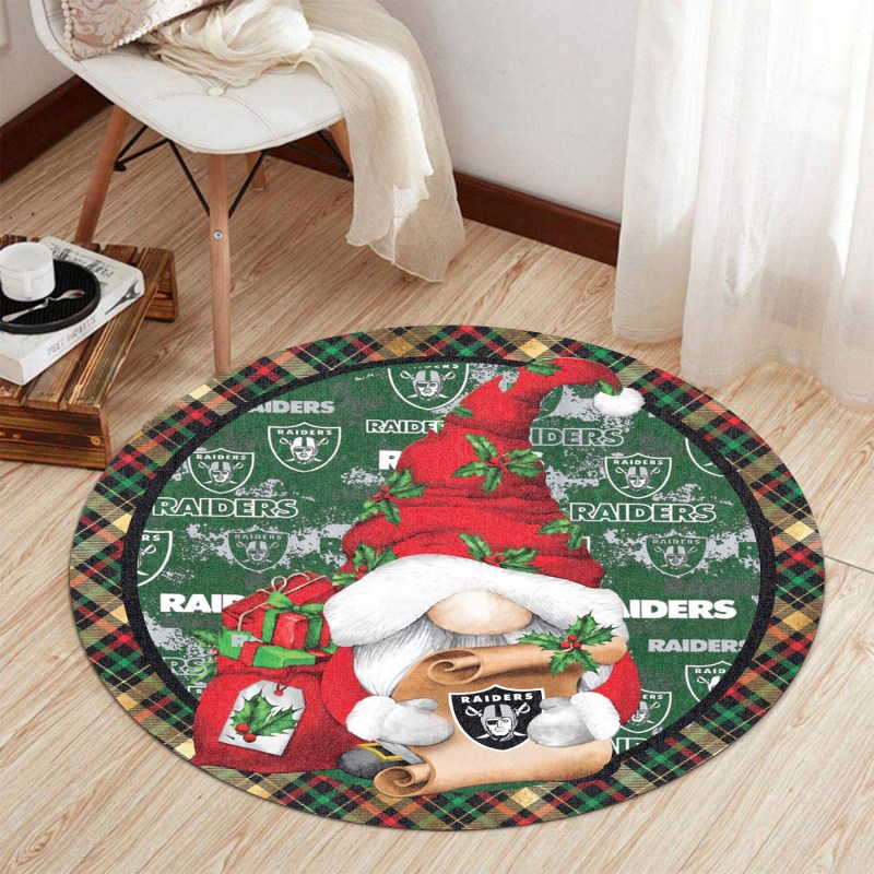 Las Vegas Raiders Round Rug