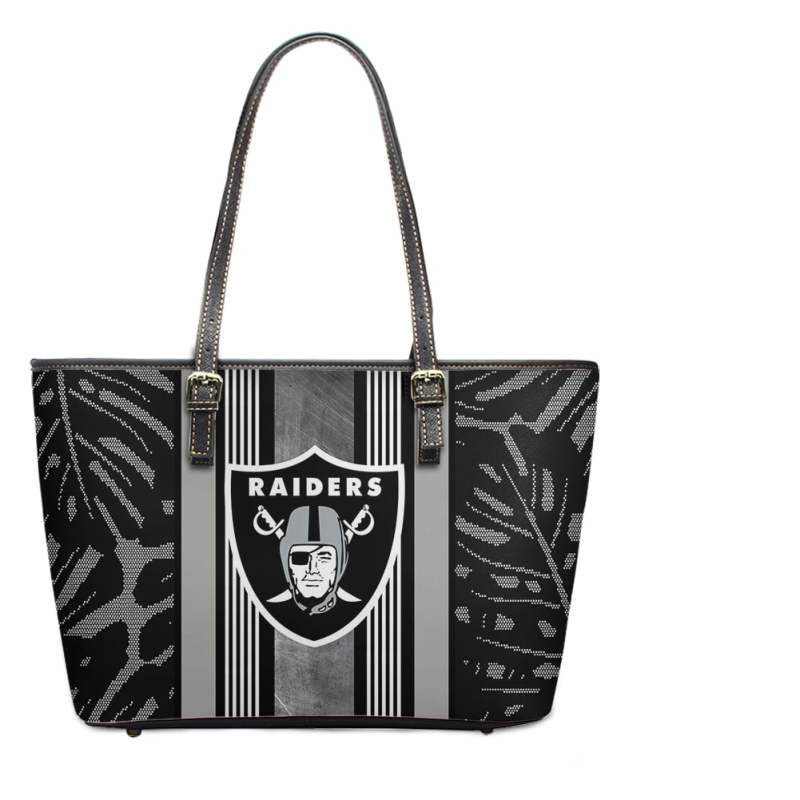 Las Vegas Raiders Women Leather Tote Hand Bag