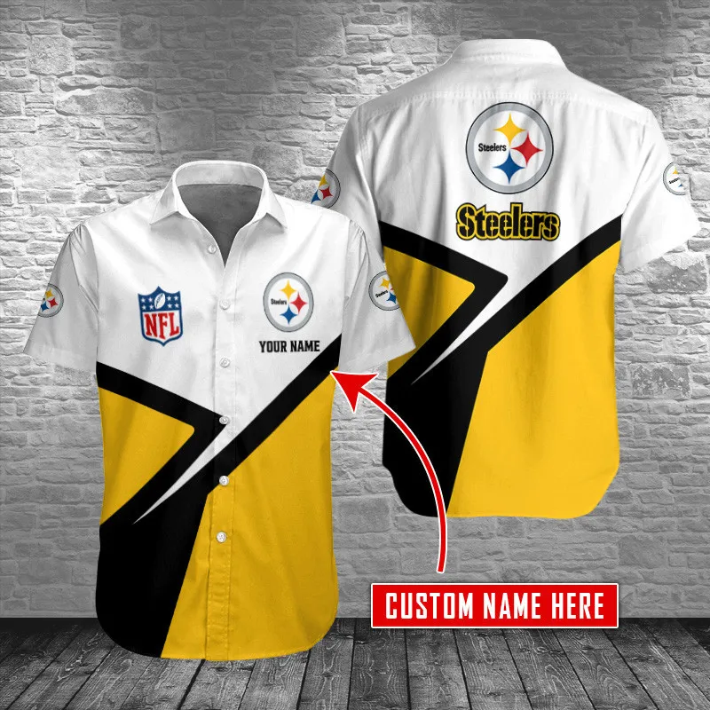Pittsburgh Steelers Personalized Button Shirts Sizing Chart