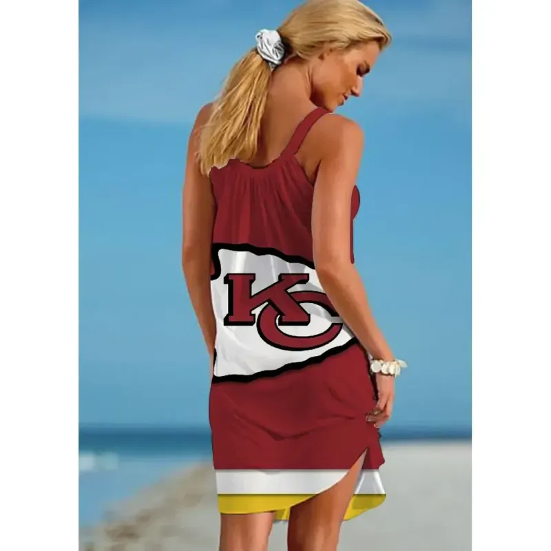 Kansas City Chiefs Beach Dress Front View
