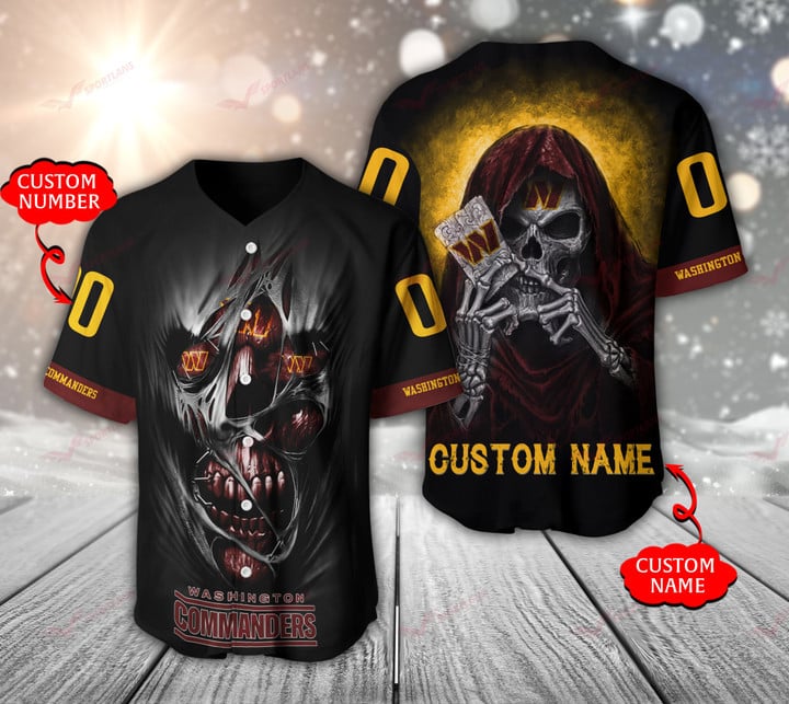 Washington Commanders Personalized Baseball Jersey