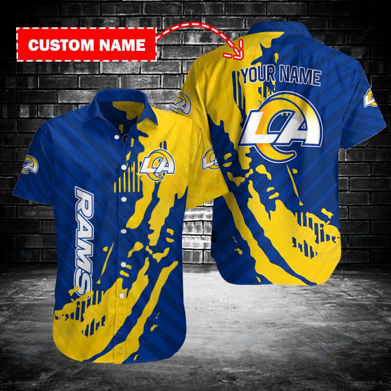 Los Angeles Rams Personalized Button Shirt Sizing Chart