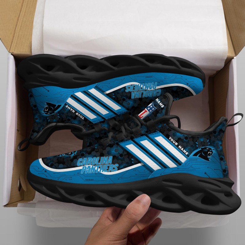 Carolina Panthers Yezy Running Sneakers