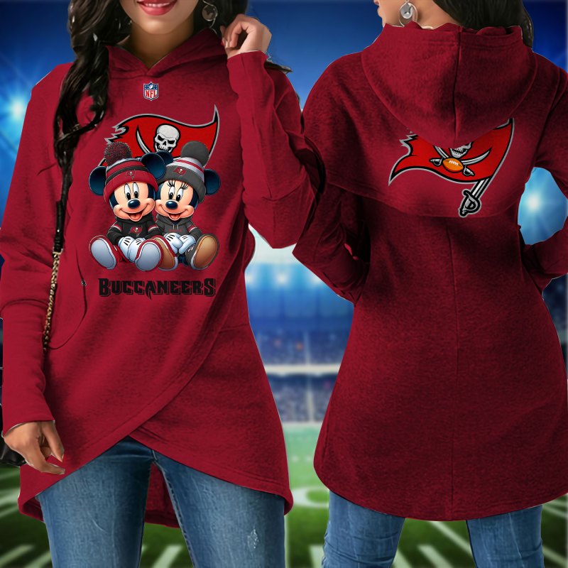 Tampa Bay Buccaneers Women Irregular Hoodie