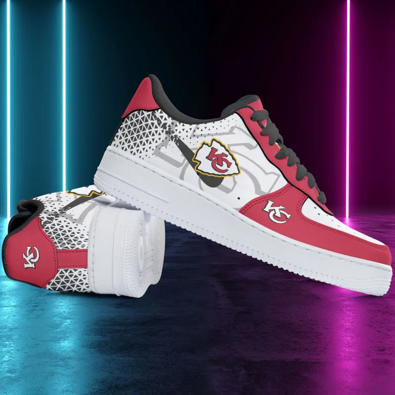 Kansas City Chiefs AF1 Shoes Side View