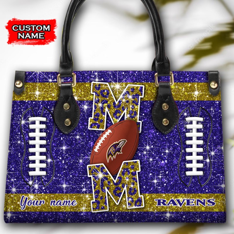 Baltimore Ravens Leather Hand Bag 3