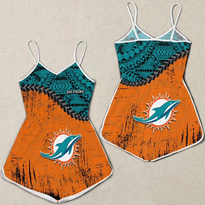 Miami Dolphins 3D Printed Romper Jumpsuit