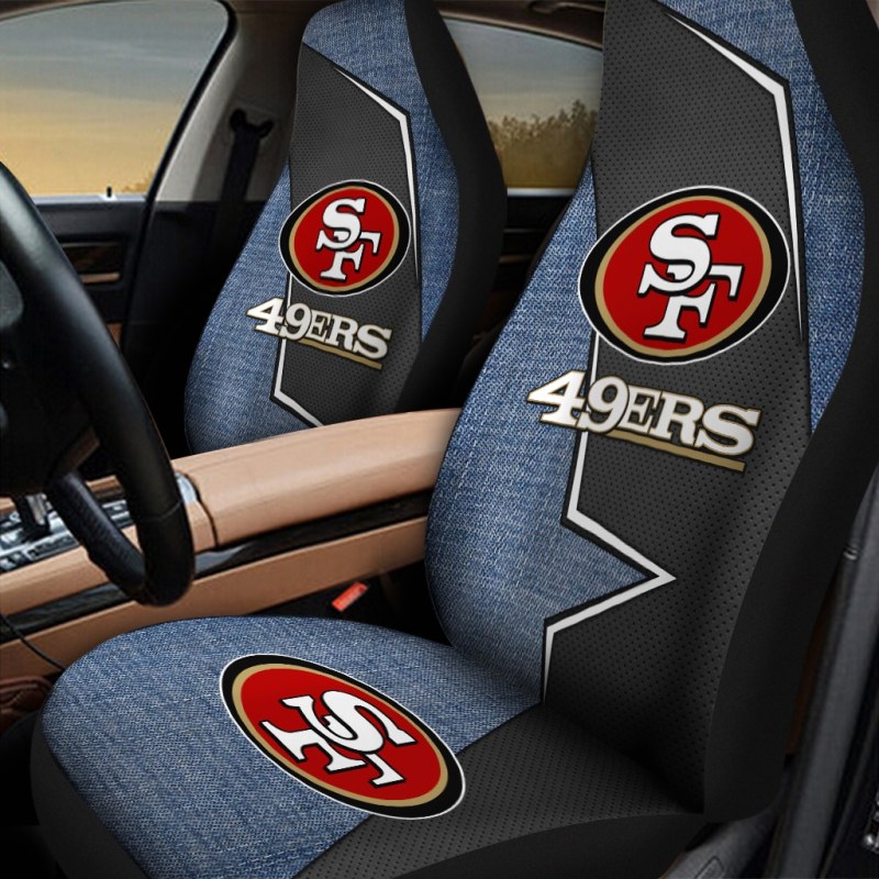 San Francisco 49ers Personalized Car Seat Cover Mockup 1