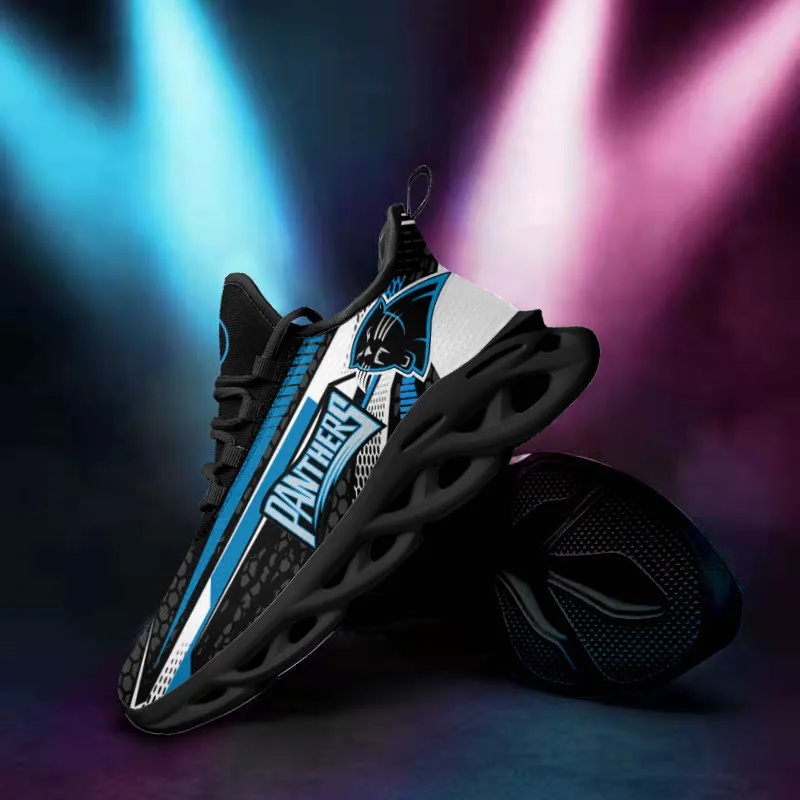Carolina Panthers Yeezy Sneakers Side View
