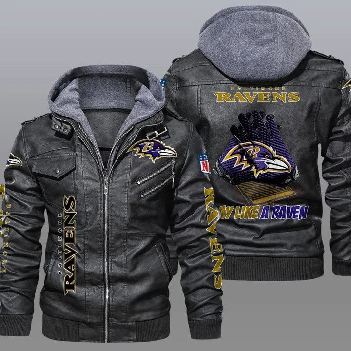 Baltimore Ravens Leather Jacket 03 Image 1